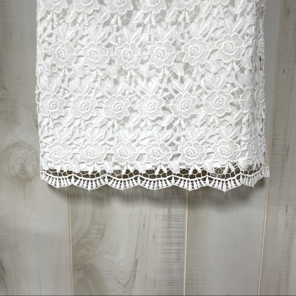 White House Black Market White Lace Crochet Dress - Picture 9 of 9
